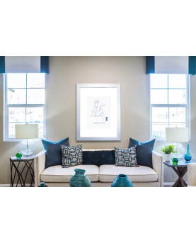 LineArt Life Drawing No13 Blue